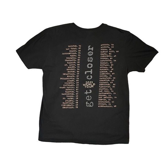 Gildan Keith Urban Get Closer 2011 World Tour Black Cotton T-shirt Large - Picture 2 of 8